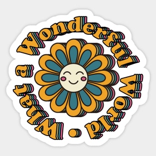 What a Wonderful World Flower Sticker